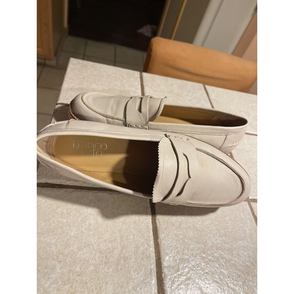 Franco Sarto Cedra Leather Loafers Penny Lug Sole & Stitching Detail Size 8M - Picture 6 of 10